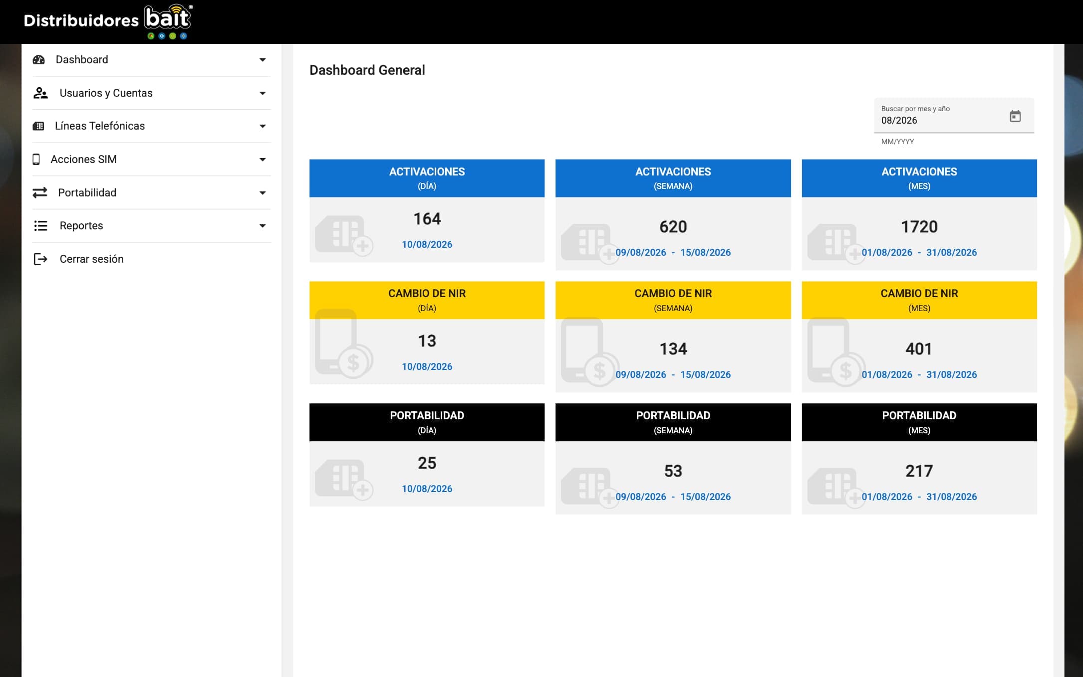 SIM Distribution Portal — Bait (Walmart México)