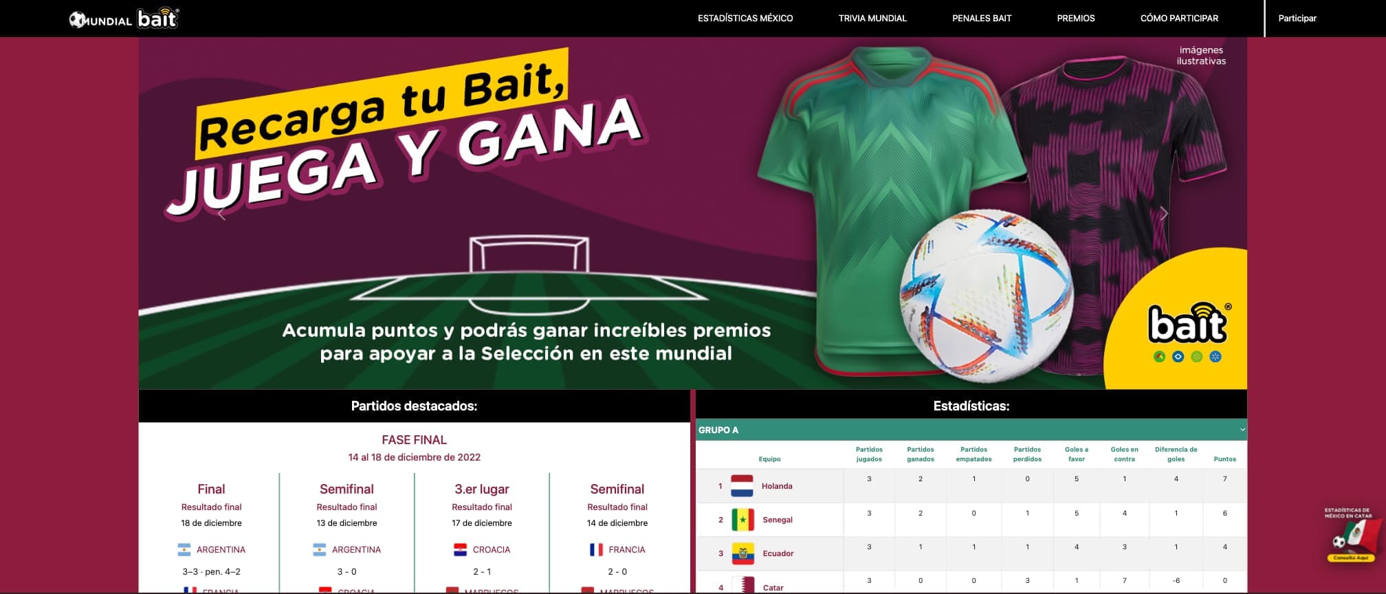 Bait World Cup Microsite